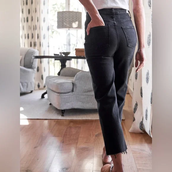 Frank & Eileen Monaghan Mom Jean Italian Vintage Denim 1995 Wash Black Size 29 - Picture 2 of 10